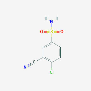molecular formula C7H5ClN2O2S B1461413 4-Chloro-3-cyanobenzenesulfonamide CAS No. 1152880-25-5