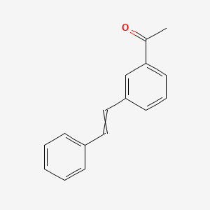 molecular formula C16H14O B14614136 Ethanone, 1-[3-(2-phenylethenyl)phenyl]- CAS No. 59089-10-0