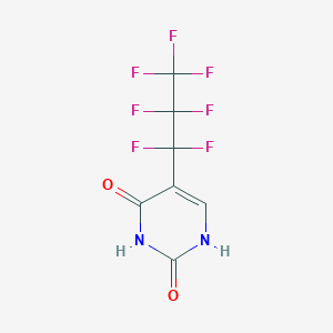 molecular formula C7H3F7N2O2 B14614155 5-Heptafluoropropyluracil CAS No. 60007-37-6