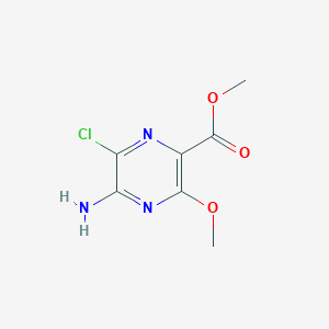 molecular formula C7H8ClN3O3 B14614208 Methyl 5-amino-6-chloro-3-methoxypyrazine-2-carboxylate CAS No. 57796-04-0