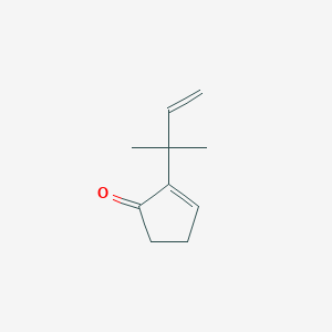 molecular formula C10H14O B14614226 2-(2-Methylbut-3-en-2-yl)cyclopent-2-en-1-one CAS No. 58729-30-9