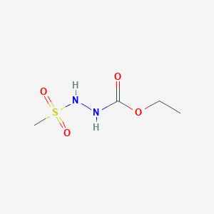 molecular formula C4H10N2O4S B14614254 Ethyl 2-(methanesulfonyl)hydrazine-1-carboxylate CAS No. 58358-64-8