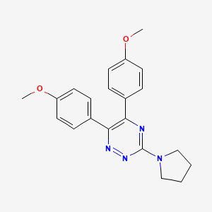 5,6-Bis(4-methoxyphenyl)-3-(pyrrolidin-1-yl)-1,2,4-triazine