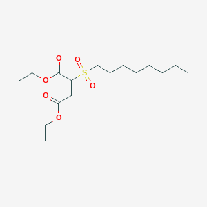 Diethyl 2-(octane-1-sulfonyl)butanedioate