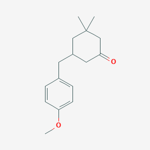 5-[(4-Methoxyphenyl)methyl]-3,3-dimethylcyclohexan-1-one