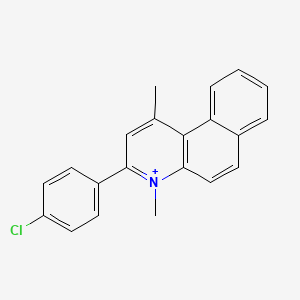 molecular formula C21H17ClN+ B14614411 Benzo[f]quinolinium, 3-(4-chlorophenyl)-1,4-dimethyl- CAS No. 59151-26-7