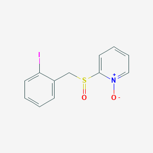 molecular formula C12H10INO2S B14614453 2-[(2-Iodophenyl)methanesulfinyl]-1-oxo-1lambda~5~-pyridine CAS No. 60264-39-3