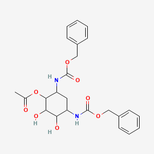 [2,3-Dihydroxy-4,6-bis(phenylmethoxycarbonylamino)cyclohexyl] acetate