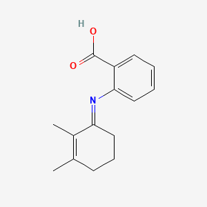 molecular formula C15H17NO2 B14614495 2-[(E)-(2,3-Dimethylcyclohex-2-en-1-ylidene)amino]benzoic acid CAS No. 60308-16-9