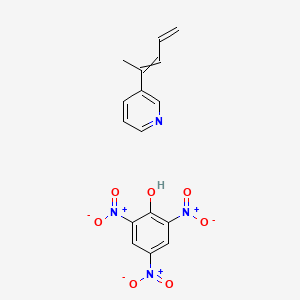 molecular formula C16H14N4O7 B14614501 3-Penta-2,4-dien-2-ylpyridine;2,4,6-trinitrophenol CAS No. 60499-12-9