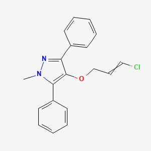 4-[(3-Chloroprop-2-en-1-yl)oxy]-1-methyl-3,5-diphenyl-1H-pyrazole