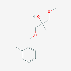 molecular formula C13H20O3 B14614528 1-Methoxy-2-methyl-3-[(2-methylphenyl)methoxy]propan-2-ol CAS No. 58021-12-8