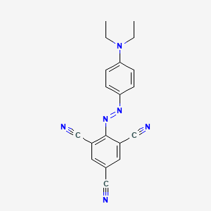 molecular formula C19H16N6 B14614548 2-{(E)-[4-(Diethylamino)phenyl]diazenyl}benzene-1,3,5-tricarbonitrile CAS No. 58633-03-7