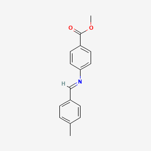 molecular formula C16H15NO2 B14614557 Benzoic acid, 4-[[(4-methylphenyl)methylene]amino]-, methyl ester CAS No. 59853-02-0