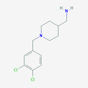 molecular formula C13H18Cl2N2 B1461460 {1-[(3,4-Dichlorophenyl)methyl]-4-piperidyl}methylamine CAS No. 616223-95-1