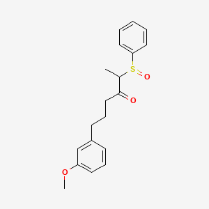 molecular formula C19H22O3S B14614622 2-(Benzenesulfinyl)-6-(3-methoxyphenyl)hexan-3-one CAS No. 57816-06-5