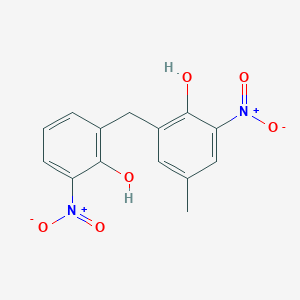 2-[(2-Hydroxy-3-nitrophenyl)methyl]-4-methyl-6-nitrophenol