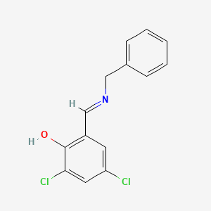 2-[(Benzylimino)methyl]-4,6-dichlorophenol