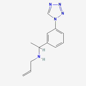 molecular formula C12H15N5 B1461466 (prop-2-en-1-yl)({1-[3-(1H-1,2,3,4-tetrazol-1-yl)phenyl]ethyl})amine CAS No. 1019612-55-5