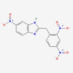 2-[(2,4-dinitrophenyl)methyl]-6-nitro-1H-benzimidazole