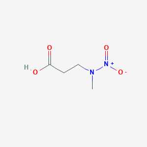 molecular formula C4H8N2O4 B14614669 3-[Methyl(nitro)amino]propanoic acid CAS No. 57742-23-1