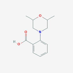 molecular formula C13H17NO3 B1461467 2-(2,6-Dimethylmorpholino)benzoic acid CAS No. 1021243-38-8