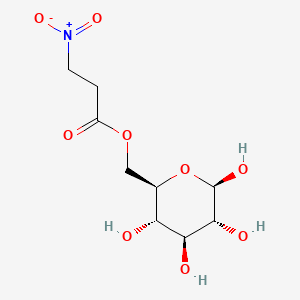 molecular formula C9H15NO9 B14614673 beta-D-Glucopyranose, 6-(3-nitropropanoate) CAS No. 59441-00-8