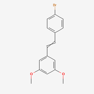 molecular formula C16H15BrO2 B14614675 1-[2-(4-Bromophenyl)ethenyl]-3,5-dimethoxybenzene CAS No. 60291-38-5