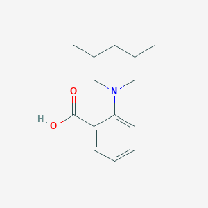 molecular formula C14H19NO2 B1461468 2-(3,5-Dimethylpiperidin-1-yl)benzoic acid CAS No. 1020933-61-2