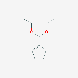 molecular formula C10H18O2 B14614694 1-(Diethoxymethyl)cyclopent-1-ene CAS No. 60638-19-9