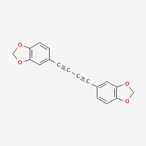 molecular formula C18H10O4 B14614700 5,5'-(Buta-1,3-diyne-1,4-diyl)bis(2H-1,3-benzodioxole) CAS No. 58335-55-0