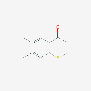molecular formula C11H12OS B1461472 6,7-dimethyl-3,4-dihydro-2H-1-benzothiopyran-4-one CAS No. 1152583-73-7