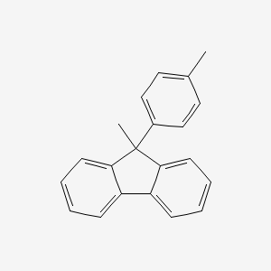 molecular formula C21H18 B14614751 9-Methyl-9-(4-methylphenyl)-9H-fluorene CAS No. 60253-05-6