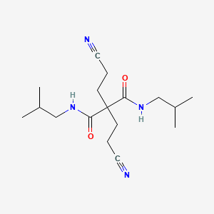 molecular formula C17H28N4O2 B14614759 2,2-Bis(2-cyanoethyl)-N~1~,N~3~-bis(2-methylpropyl)propanediamide CAS No. 59709-17-0