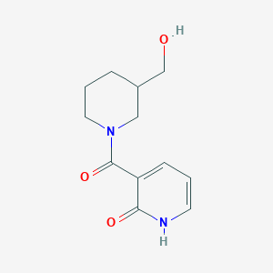 molecular formula C12H16N2O3 B1461482 3-[3-(Hydroxymethyl)piperidine-1-carbonyl]pyridin-2-ol CAS No. 1156234-76-2