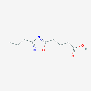 molecular formula C9H14N2O3 B1461484 4-(3-Propyl-1,2,4-oxadiazol-5-yl)butanoic acid CAS No. 1153313-94-0