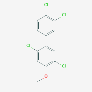 molecular formula C13H8Cl4O B14614854 1,1'-Biphenyl, 2,3',4',5-tetrachloro-4-methoxy- CAS No. 60082-95-3