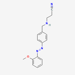 3-[({4-[(E)-(2-Methoxyphenyl)diazenyl]phenyl}methyl)amino]propanenitrile