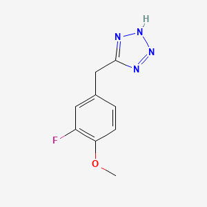 molecular formula C9H9FN4O B1461489 5-[(3-fluoro-4-methoxyphenyl)methyl]-1H-1,2,3,4-tetrazole CAS No. 1094350-33-0