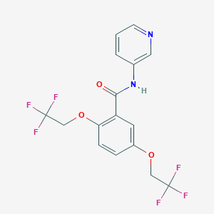 molecular formula C16H12F6N2O3 B14614914 N-(Pyridin-3-yl)-2,5-bis(2,2,2-trifluoroethoxy)benzamide CAS No. 57415-38-0