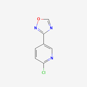 molecular formula C7H4ClN3O B1461497 2-Chloro-5-(1,2,4-oxadiazol-3-yl)pyridine CAS No. 1094366-39-8
