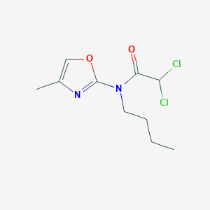 molecular formula C10H14Cl2N2O2 B14614988 N-Butyl-2,2-dichloro-N-(4-methyl-1,3-oxazol-2-yl)acetamide CAS No. 57068-62-9