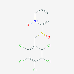 1-Oxo-2-[(pentachlorophenyl)methanesulfinyl]-1lambda~5~-pyridine