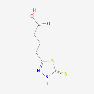 4-(5-Sulfanylidene-4,5-dihydro-1,3,4-thiadiazol-2-yl)butanoic acid