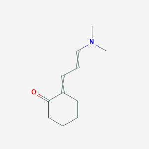 molecular formula C11H17NO B14615061 2-[3-(Dimethylamino)prop-2-en-1-ylidene]cyclohexan-1-one CAS No. 59543-52-1