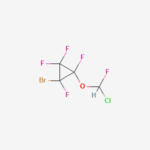 1-Bromo-2-[chloro(fluoro)methoxy]-1,2,3,3-tetrafluorocyclopropane