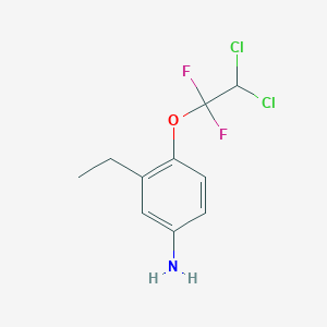 molecular formula C10H11Cl2F2NO B14615068 4-(2,2-Dichloro-1,1-difluoroethoxy)-3-ethylaniline CAS No. 60985-60-6