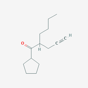 1-Cyclopentyl-2-(prop-2-YN-1-YL)hexan-1-one