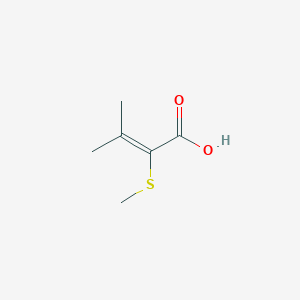 3-Methyl-2-(methylsulfanyl)but-2-enoic acid