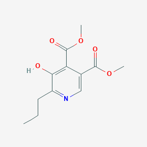 molecular formula C12H15NO5 B14615094 Dimethyl 5-hydroxy-6-propylpyridine-3,4-dicarboxylate CAS No. 59300-72-0